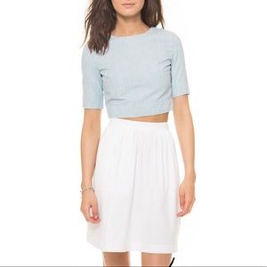 💥New Theory white skirt midi/mini